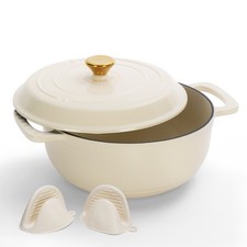 Enameled Cast Iron Dutch Oven 7.5QT Heavy Duty Dual Enamel Coating,FDA Certified picture