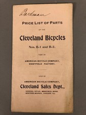 1901 Cleveland Bicycles Price List Of Parts American Bicycle Co Pamphlet picture