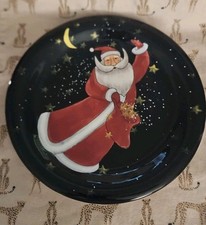 Vintage Stephanie Stouffer Christmas Charger Celestial Santa Platter Beautiful picture