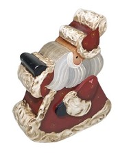 Santa Claus Painted Wood Block Figurine Christmas Holiday picture