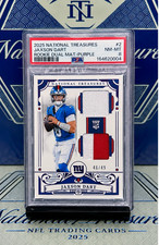 2025 NATIONAL TREASURES JAXSON DART🎯RC PURPLE HOLO DUAL PATCH SSP/49 PSA 8💎🔥 picture