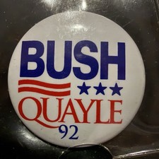 Bush Quayle 1992 Presidential Campaign Buttons New, Not Circulated. Lot of 10. picture
