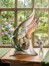 Franz Porcelain Papillon Butterfly Picture Frame 3D Sculpted FZ00331 Mint picture