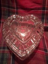 Vintage Lady Love Lidded Glass Trinket Box picture