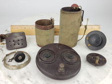 Vintage Radio Parts - Coil Inductor RF Bakelite Dial Knob Ring Antique picture