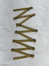 Vintage Starrett Wood Extension Ruler SX40 Folding Rule 6’ Brass Fittings picture