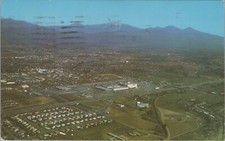 Covina California Aerial View Mt Baldy Freeway 1962 postcard MP3 picture