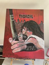 THORGAL THE BARBARÍAN COVER ORIGINAL OIL PAINTING VINTAGE RETRO FAN ART DE COMIC picture
