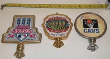 Older Cleveland Indians & Cavs Metal Beer Tap Handle Toppers All Star Game + picture