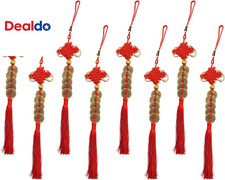 8 Red Chinese New Year Lucky Coins Feng Shui Charms Chinese Knot picture