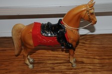 Vintage 1960’s Breyer Traditional Western Palomino Horse Missing Chain W/ Saddle picture
