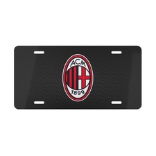 AC Milan, License Plate Car Tag Metal Aluminum (Carbon Fiber Simulation) picture