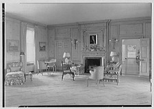 Photo:Somerville New Jersey Doris Duke 1937 Lounge Fireplace Interior picture