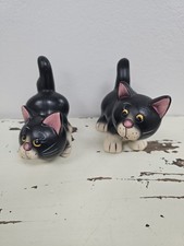 VTG 2 piece retro-Kitschy style pair of cat figures . picture
