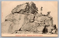 1905 Alpine Rock Climbers French Alps France Vintage Postcard picture
