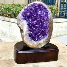 11.81LB Natural Uruguayan Amethyst Quartz Cave Geode Crystal Healing+base picture