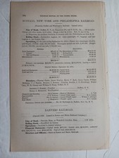 1875 Train Report BUFFALO NEW YORK & PHILADELPHIA RAILROAD Emporium Pennsylvania picture