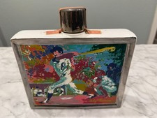 Vintage Leroy Neiman Baseball Sports Commemorative Whiskey Decanter with Lid picture