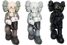 KAWS Holiday Singapore Vinyl Figure Black Blush Brown Grey *BRAND NEW* picture