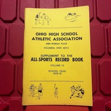 Ohio High School Athletic Association Supplement To Record Book Vol 11 Vtg 1980 picture