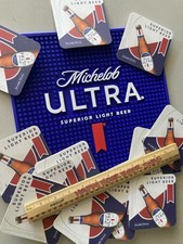 🔥NEW Michelob Ultra Beer Rubber Bar Spill Mat for tap Kegerator + (12) Coasters picture
