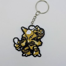 Alakazam - Pokémon Keychain – Retro Gold Sprite Pixel Art Bag Charm picture