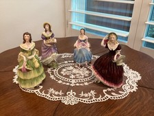 Coalport England Vintage Ladies of Fashion Porcelain Figurne Set of 4 (Rare) picture