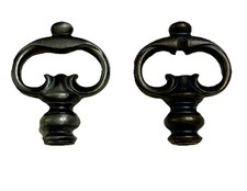 Vintage 1960’s Set 2 Mock Key Style Finials 3/8” picture