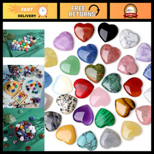 30PCS Healing Heart Crystals - Natural Stone Gemstones for Energy & Wellness picture