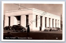 K65/ Vancouver Washington RPPC Postcard c1940s Main Street Bank? 181 picture