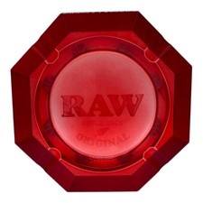 RAW Rolling Papers Heavy RED Crystal - Ashtray - Premium & Durable Thick Glass picture
