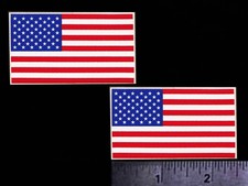AMERICAN FLAG U.S.A. 2 Orig. Vintage Racing Decal/Stickers Patriotic NHRA Nascar picture