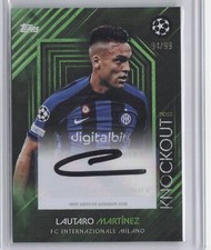 AUTARO MARTINEZ AUTOGRAPH HAND SIGNED CARD JERSEY FC INTER COA TOPPS ARGENTINA picture