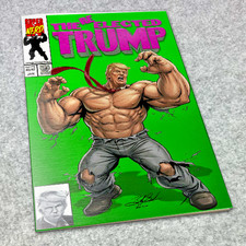 RARE REMASTERED SILVER Metal Donald Trump HULK 377 ORIGINAL Homage COMIC picture