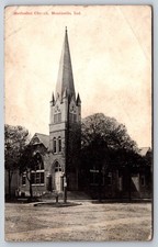 Monticello Indiana Methodist Church Postcard picture