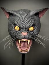 Vintage halloween Black Cat Latex Display Mask not Jordu schell picture