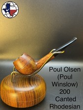 Vintage Poul Olsen (Poul Winslow) 200 Canted Rhodesian Tobacco Pipe picture