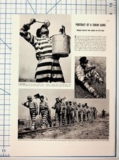 1940s Georgia Chain Gang Magazine Article & Martell Cognac Ad Vintage Ephemera picture