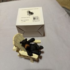 Black Bear Sitting in Adirondack Chair Figurine – For Cabin Home Décor picture