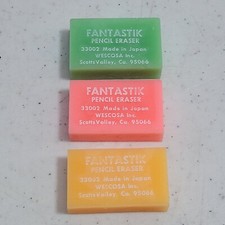RARE Vintage 1970s Lot Fantastik Gummy Plastic Japan Wescosa Pencil Eraser NOS  picture