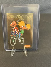 Hey Arnold Nickelodeon Gold Foil Navarrete Sticker PERU 2003 RARE Arnold Gerald picture