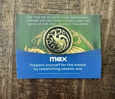 New Embossed Enamel Lapel Pin - HBO MAX HOUSE OF DRAGONS Targaryen Logo 1.25