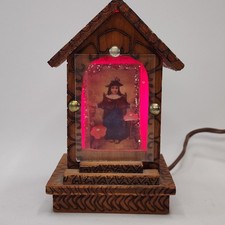 Vintage Santo Niño De Atocha Religious Shrine Lamp Alter Mexican Folk Art Light picture