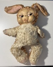 Vintage Rushton Star Rubber Face Sad Bunny Doll READ DESC picture