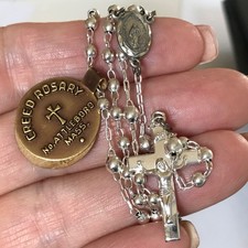 creed sterling rosary 18
