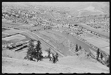 Photo:Missoula Montana 1942 Aerial View of City and Valley Farmland FSA picture
