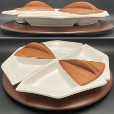 Miramar of California MCM Lazy Susan Snack Set 903 c1960s Made in USA 16