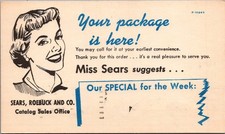 1963 Sears Roebuck Co Bayonne NJ Catalog Office Advertising Postcard P-1085 picture