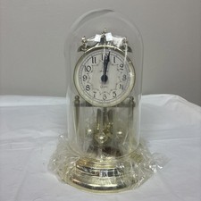 Vintage Elgin American Quartz Gold Anniversary Clock with Glass Dome NEW NOS picture