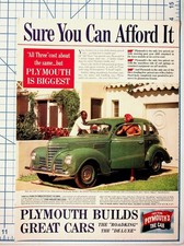 1937 Plymouth Roadking De Luxe Car Ad Vintage Auto Magazine Ephemera picture